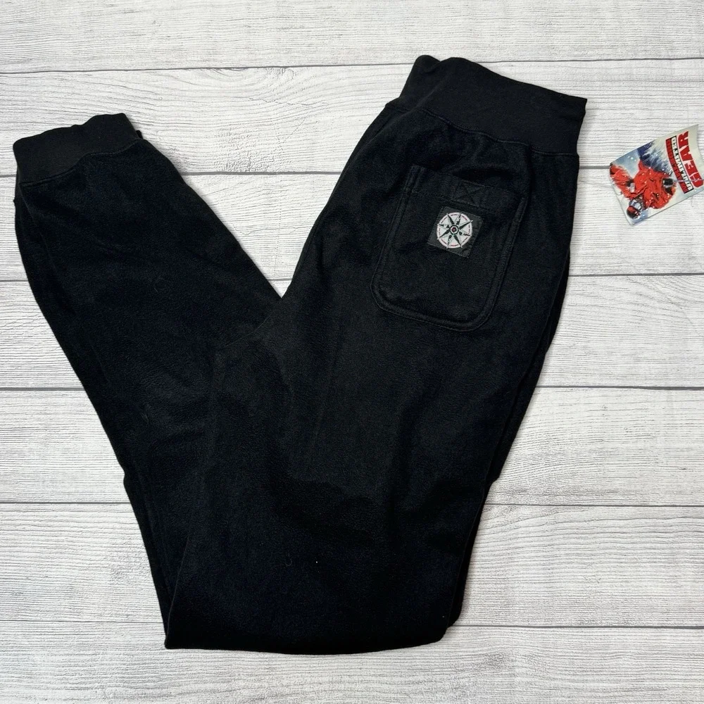 Marlboro Vintage Fleece Sweatpants Unlimited Gear Unisex Size M Black NWT